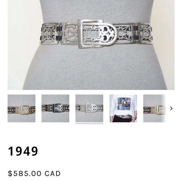 Suzi Roher 1949 Art Deco Silver Metal Stretch Elastic Statement Belt main image 6